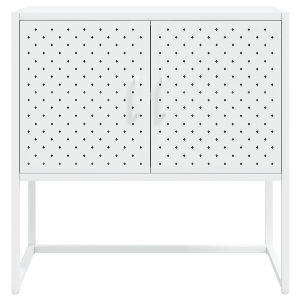 Credenza Bianca 75x35x75 cm in Acciaio 335872