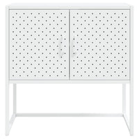 Credenza Bianca 75x35x75 cm in Acciaio 335872