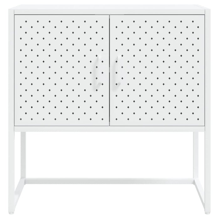 Credenza Bianca 75x35x75 cm in Acciaio 335872