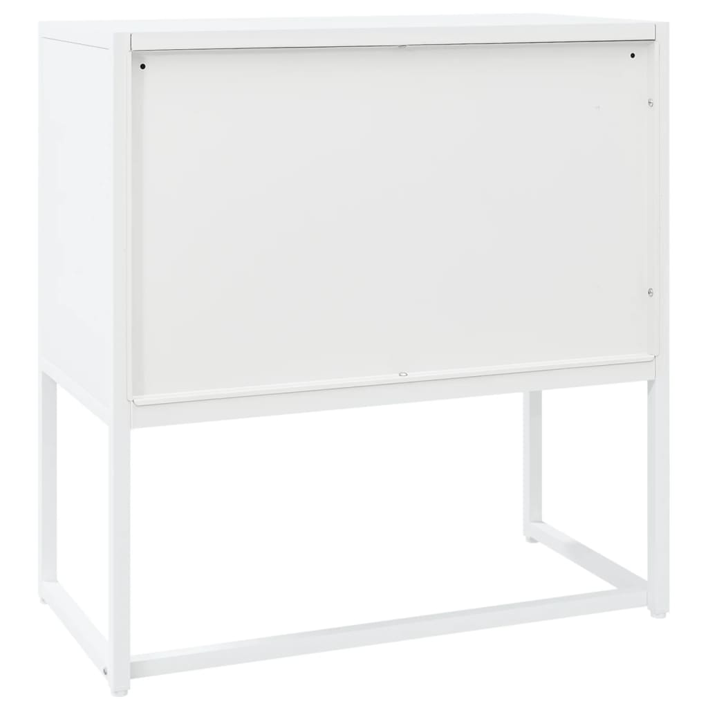 Credenza Bianca 75x35x75 cm in Acciaio 335872