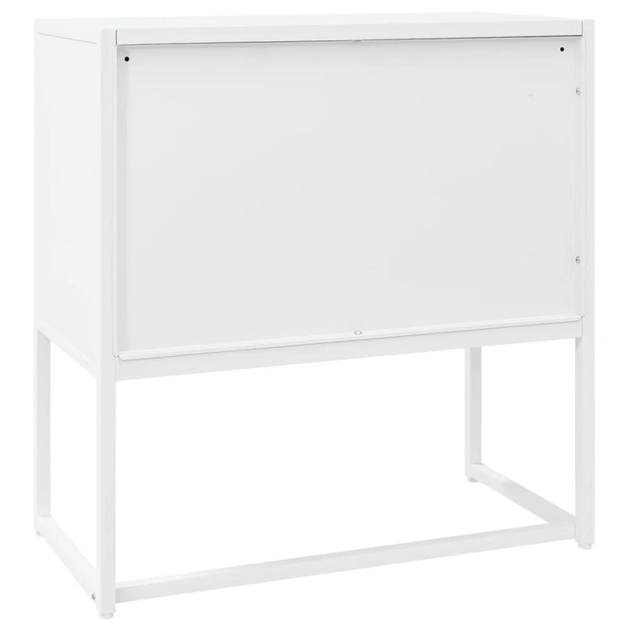 Credenza Bianca 75x35x75 cm in Acciaio 335872