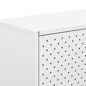 Credenza Bianca 75x35x75 cm in Acciaio 335872