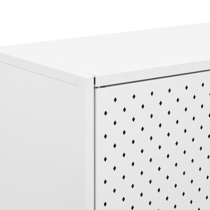 Credenza Bianca 75x35x75 cm in Acciaio 335872
