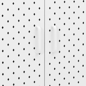 Credenza Bianca 75x35x75 cm in Acciaio 335872