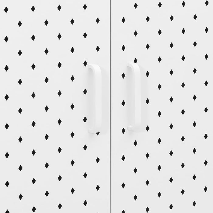 Credenza Bianca 75x35x75 cm in Acciaio 335872