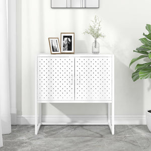 Credenza Bianca 75x35x75 cm in Acciaio 335872