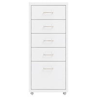 Schedario Mobile Bianco 28x41x69 cm in Metallo 335913