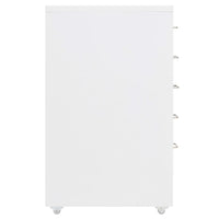 Schedario Mobile Bianco 28x41x69 cm in Metallo 335913