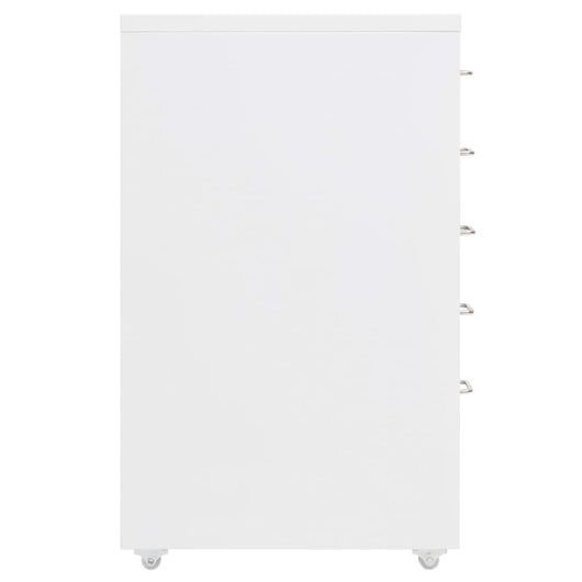 Schedario Mobile Bianco 28x41x69 cm in Metallo 335913