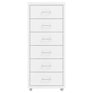 Schedario Mobile Bianco 28x41x69 cm in Metallocod mxl 130103