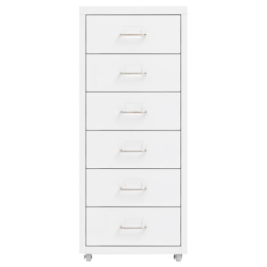 Schedario Mobile Bianco 28x41x69 cm in Metallocod mxl 130103