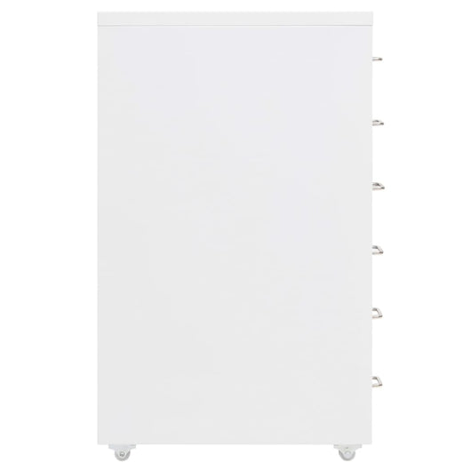 Schedario Mobile Bianco 28x41x69 cm in Metallo 335916