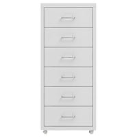 Schedario Mobile Grigio 28x41x69 cm in Metallo 335917