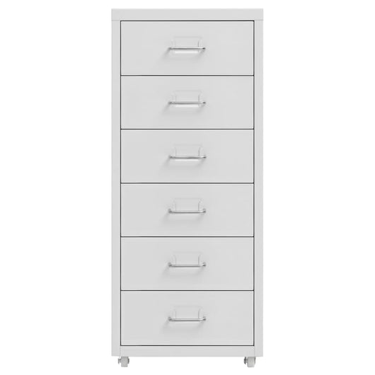 Schedario Mobile Grigio 28x41x69 cm in Metallo 335917