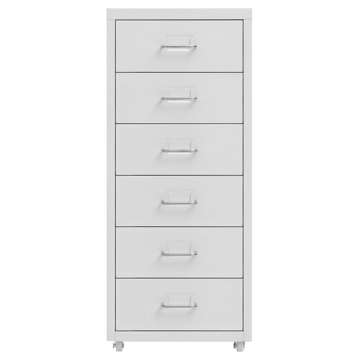Schedario Mobile Grigio 28x41x69 cm in Metallo 335917