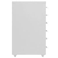 Schedario Mobile Grigio 28x41x69 cm in Metallo 335917