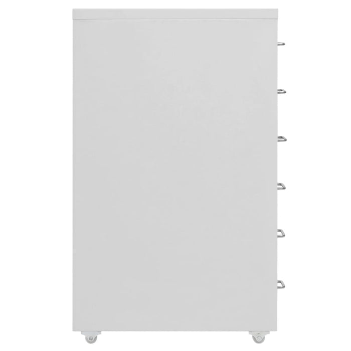 Schedario Mobile Grigio 28x41x69 cm in Metallo 335917