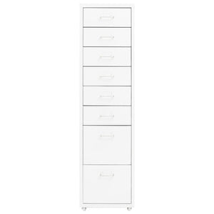 Schedario Mobile Bianco 28x41x109 cm in Metallo 335920