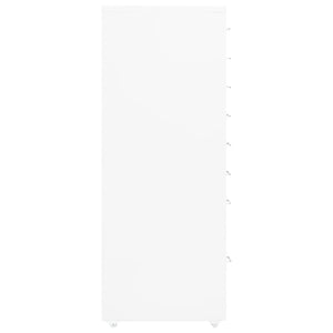 Schedario Mobile Bianco 28x41x109 cm in Metallo