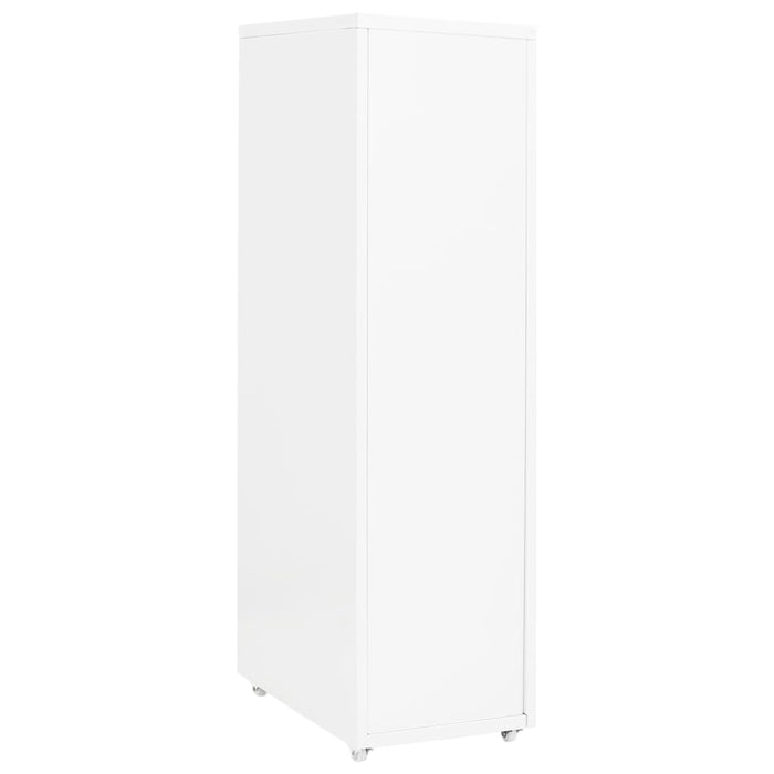 Schedario Mobile Bianco 28x41x109 cm in Metallo 335920