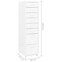 Schedario Mobile Bianco 28x41x109 cm in Metallo 335920