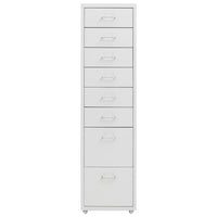 Schedario Mobile Grigio 28x41x109 cm in Metallo