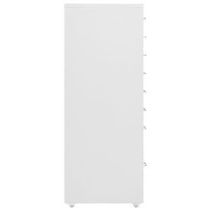 Schedario Mobile Grigio 28x41x109 cm in Metallo 335921