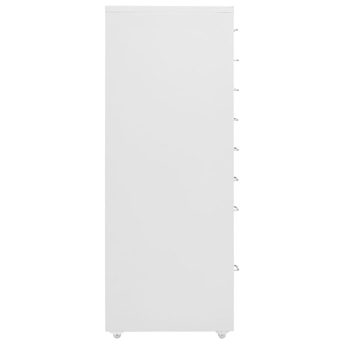 Schedario Mobile Grigio 28x41x109 cm in Metallo 335921