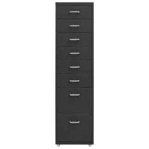 Schedario Mobile Antracite 28x41x109 cm in Metallo 335923