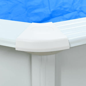 Piscina con Pareti in Acciaio Rotonda 460x120 cm Bianca 93262