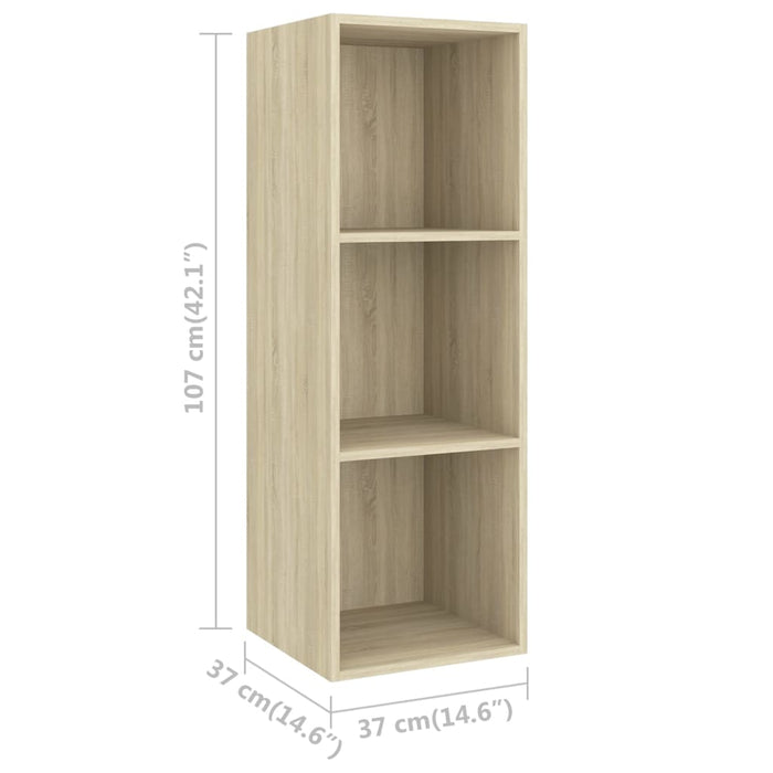 Set Mobili TV 3 pz Rovere Sonoma in Legno Multistrato 3079631