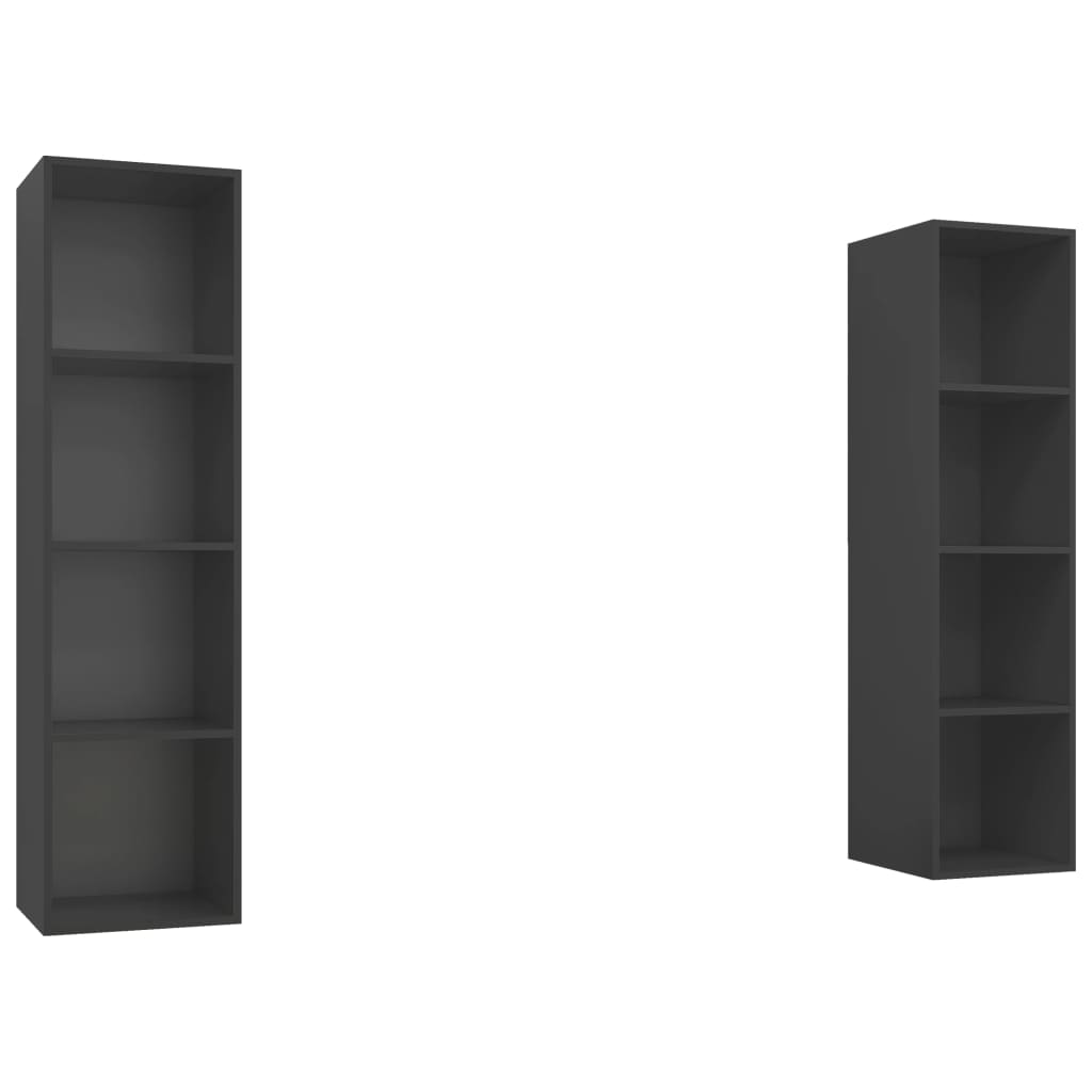 Mobile TV a Parete 2 pz Grigio in Truciolato cod mxl 26245