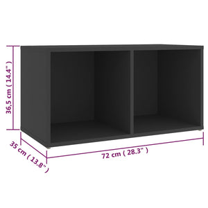 Mobili Porta TV 2 pz Grigio 72x35x36,5 cm in Legno Multistrato 3079900