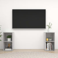 Mobili TV 2 pz Grigio Cemento 72x35x36,5cm in Legno Multistrato 3079902