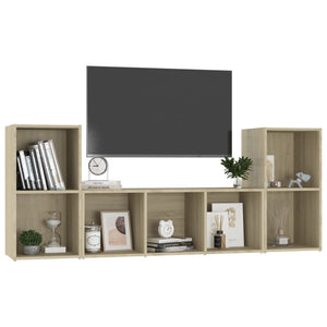 Set Porta TV 3 pz Rovere Sonoma in Truciolato cod mxl 68041