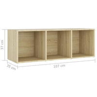 Set di mobili credenza TV soggiorno camera da letto 3 pezzi rovere sonoma legno ingegnerizzato marrone 02_0024623