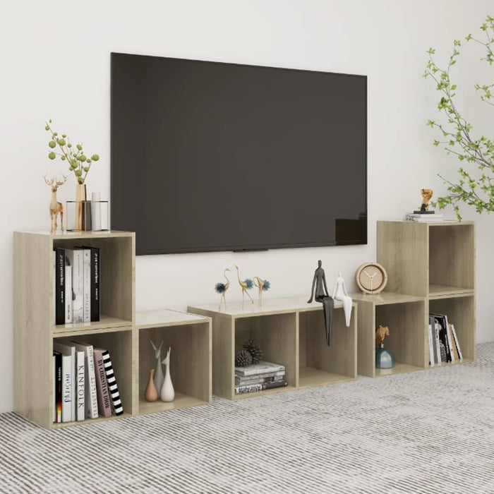 Set Mobile TV 6 pz Rovere Sonoma in Legno Multistrato 3080054