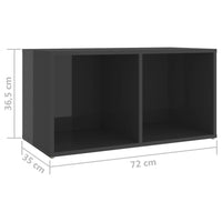 Set Mobili TV 6 pz-Set di 6 Credenza per TV Grigio Lucido in Legno Multistrato