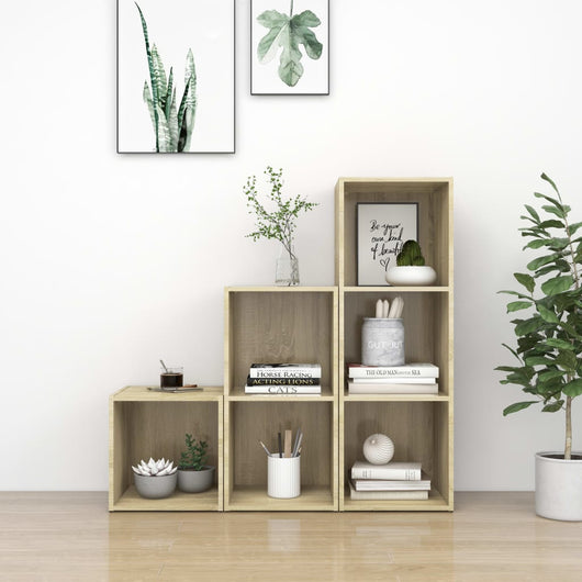 Set Mobile TV 3 pz Rovere Sonoma in Legno Multistrato 3080081