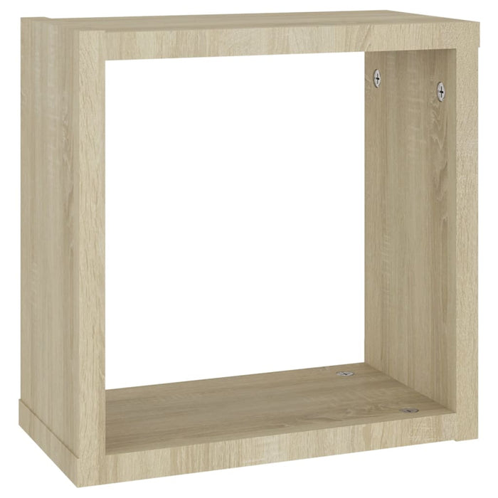 Mensole da Parete a Cubo 2 pz Rovere Sonoma 30x15x30 cm cod mxl 56211