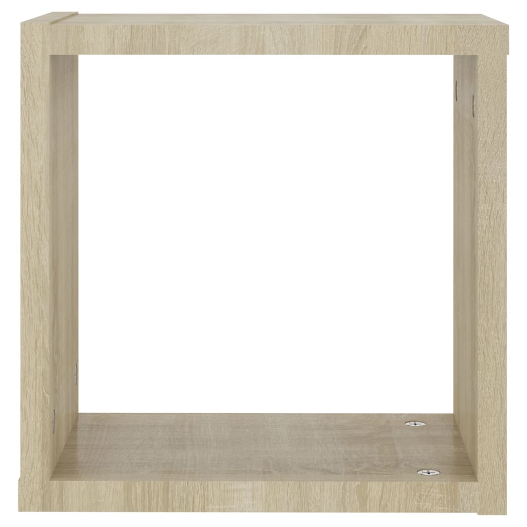 Mensole da Parete a Cubo 2 pz Rovere Sonoma 30x15x30 cm cod mxl 56211