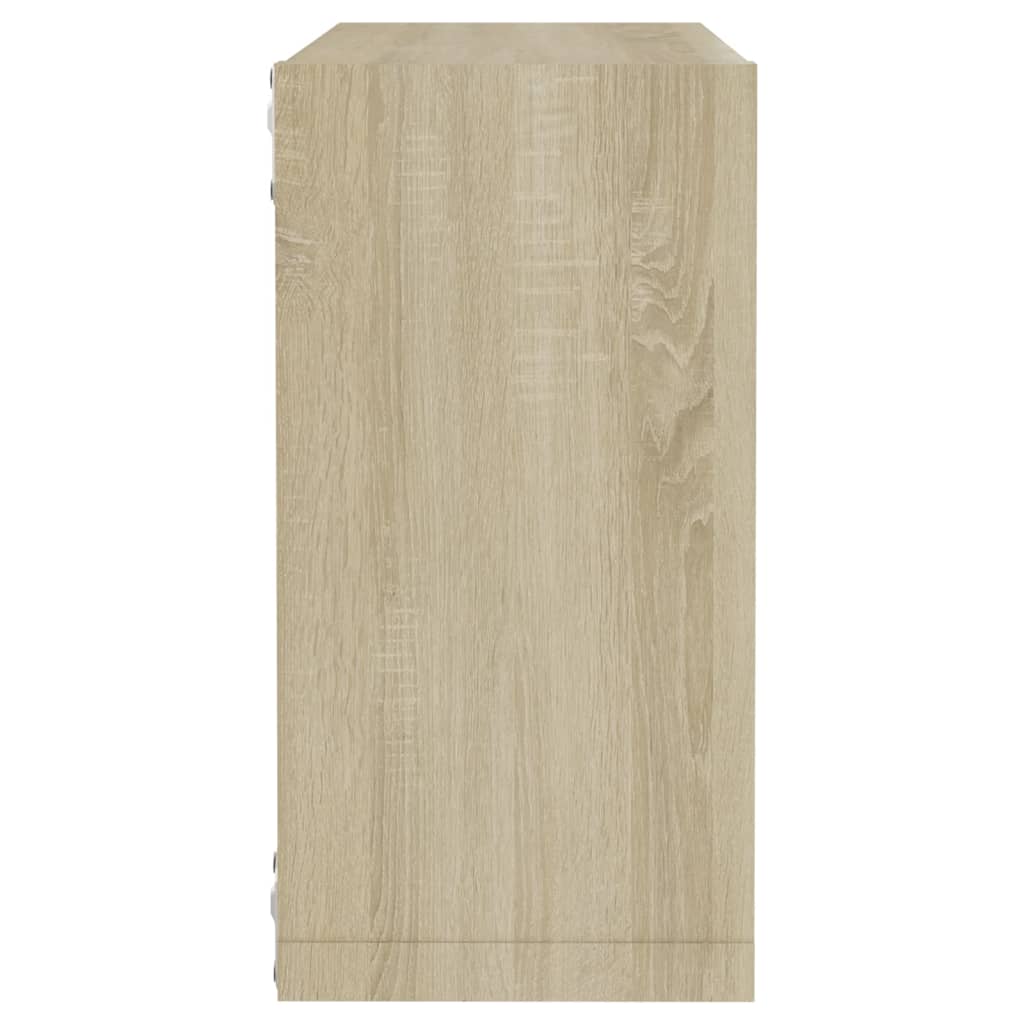 Mensole da Parete a Cubo 2 pz Rovere Sonoma 30x15x30 cm cod mxl 56211