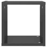 Mensole Parete a Cubo 6 pz Grigio Lucido 26x15x26 cm 807051