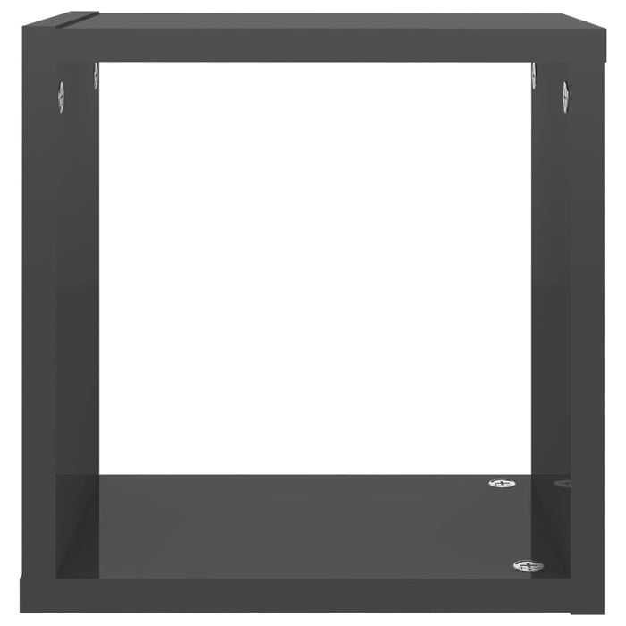 Mensole Parete a Cubo 6 pz Grigio Lucido 26x15x26 cm 807051