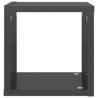 Mensole Parete a Cubo 6 pz Grigio Lucido 22x15x22 cm 807078