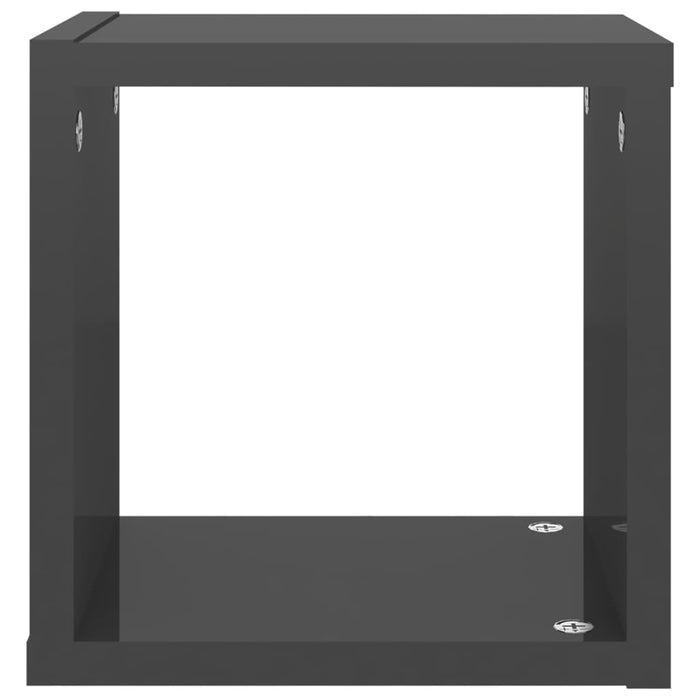 Mensole Parete a Cubo 6 pz Grigio Lucido 22x15x22 cm 807078