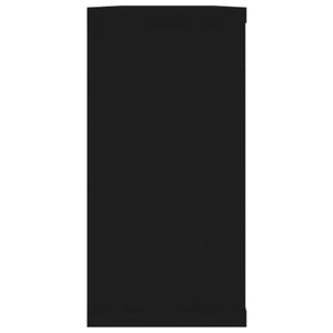 Mensole Parete a Cubo 4 pz Nere 100x15x30 cm Legno Multistrato 807083