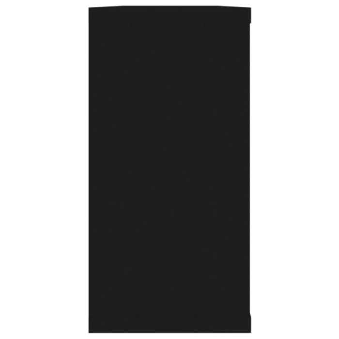 Mensole Parete a Cubo 4 pz Nere 100x15x30 cm Legno Multistrato 807083