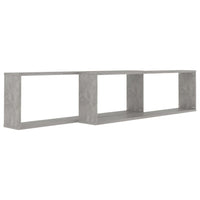 Mensole a Cubo 2 pz Grigio Cemento 100x15x30 cm in Truciolato cod mxl 51865
