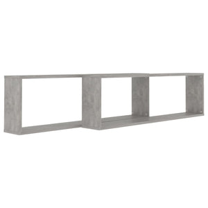 Mensole a Cubo 2 pz Grigio Cemento 100x15x30 cm in Truciolato cod mxl 51865